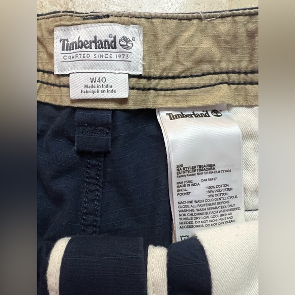 Timberland Outdoor Relaxed Cargo Shorts-Dark Sapphire Men’s Size 40 - Picture 3 of 6